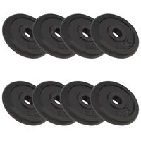 vidaXL Weight Plates 8 pcs 8x2.5 kg Cast Iron,  vidaXL Weight Plates 8 pcs 8x2.5 kg Cast Iron