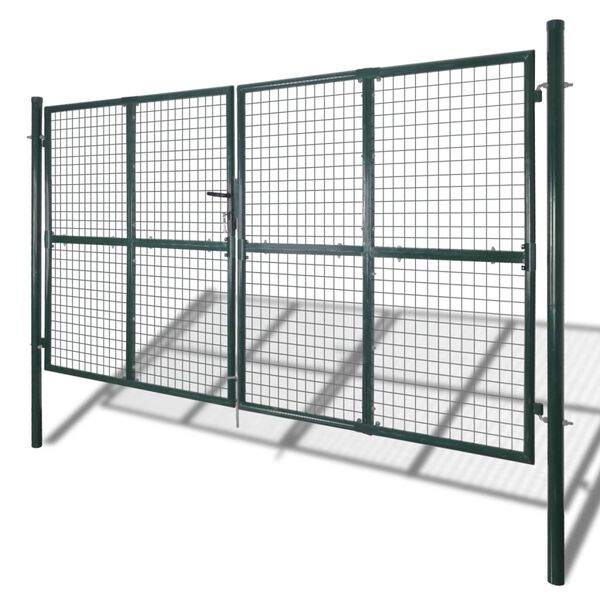 vidaXL Garden Mesh Gate Fence Door Wall Grille 306x175 cm
