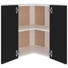 vidaXL Hanging Corner Cabinet Lyon Black 57x57x60 cm Engineered Wood