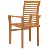 vidaXL Stacking Dining Chairs 2 pcs Solid Teak
