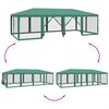 vidaXL Party Tent with 12 Mesh Sidewalls Green 8x4 m HDPE