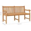 vidaXL Garden Bench 150 cm Solid Teak Wood