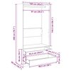 vidaXL Wardrobe White 100x50x200 cm Engineered Wood