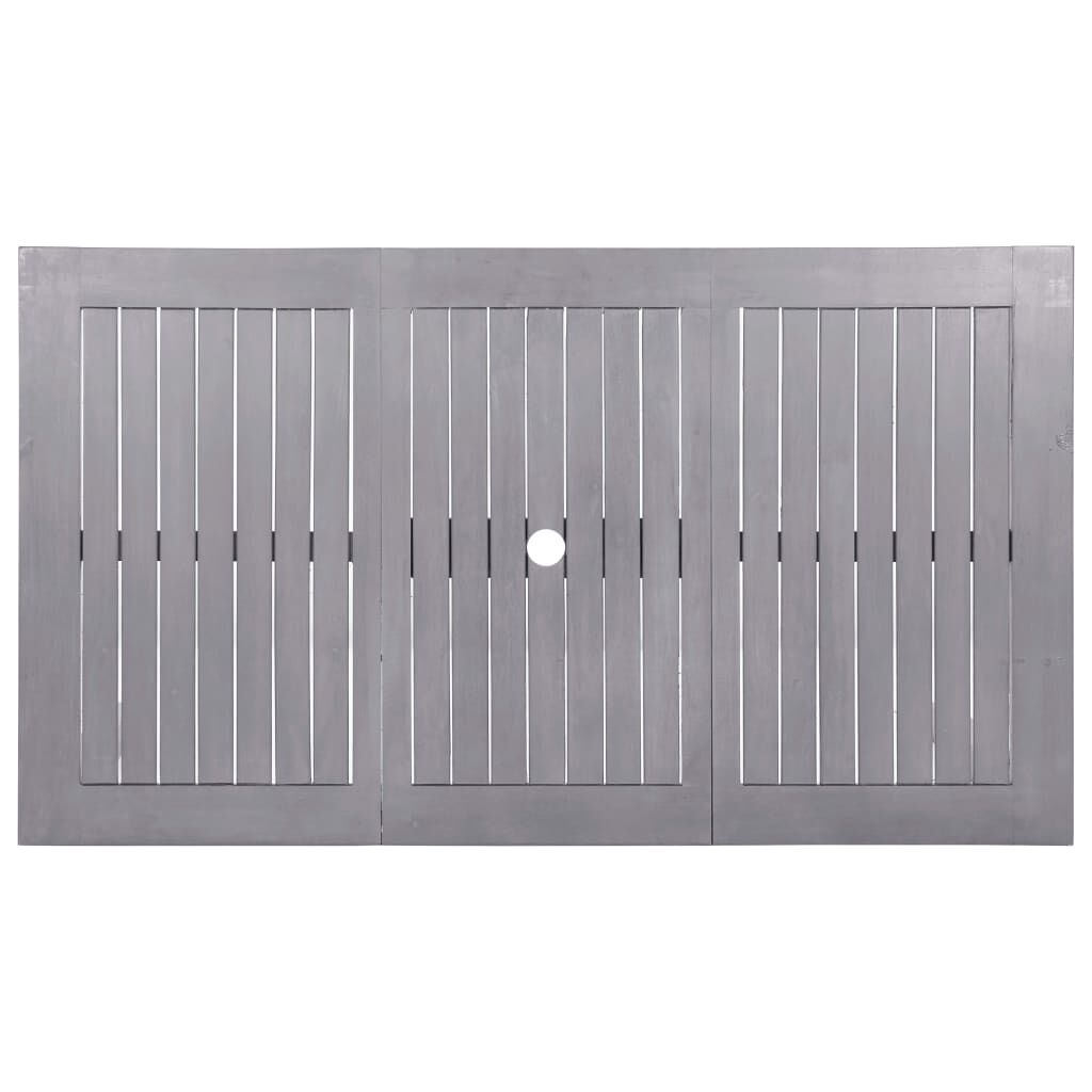 vidaXL 7 Piece Outdoor Dining Set Grey Solid Acacia Wood
