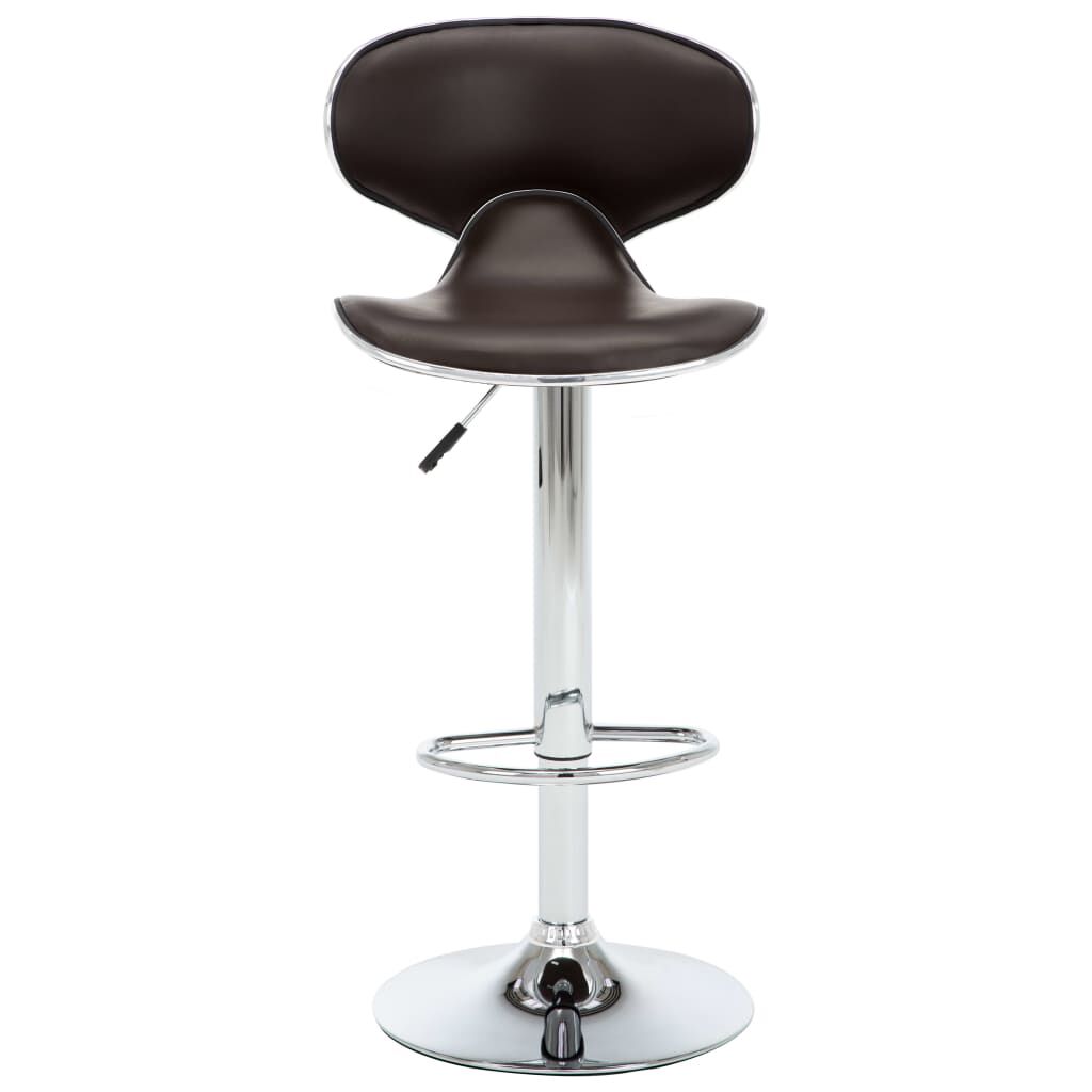 vidaXL Bar Stools 2 pcs Brown Faux Leather