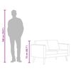 vidaXL Sofa 2-Seater Fabric Dark Grey