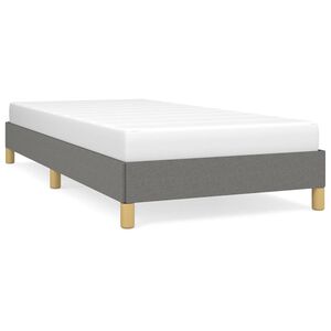 vidaXL Bed Frame without Mattress Dark Grey 90x200 cm Fabric