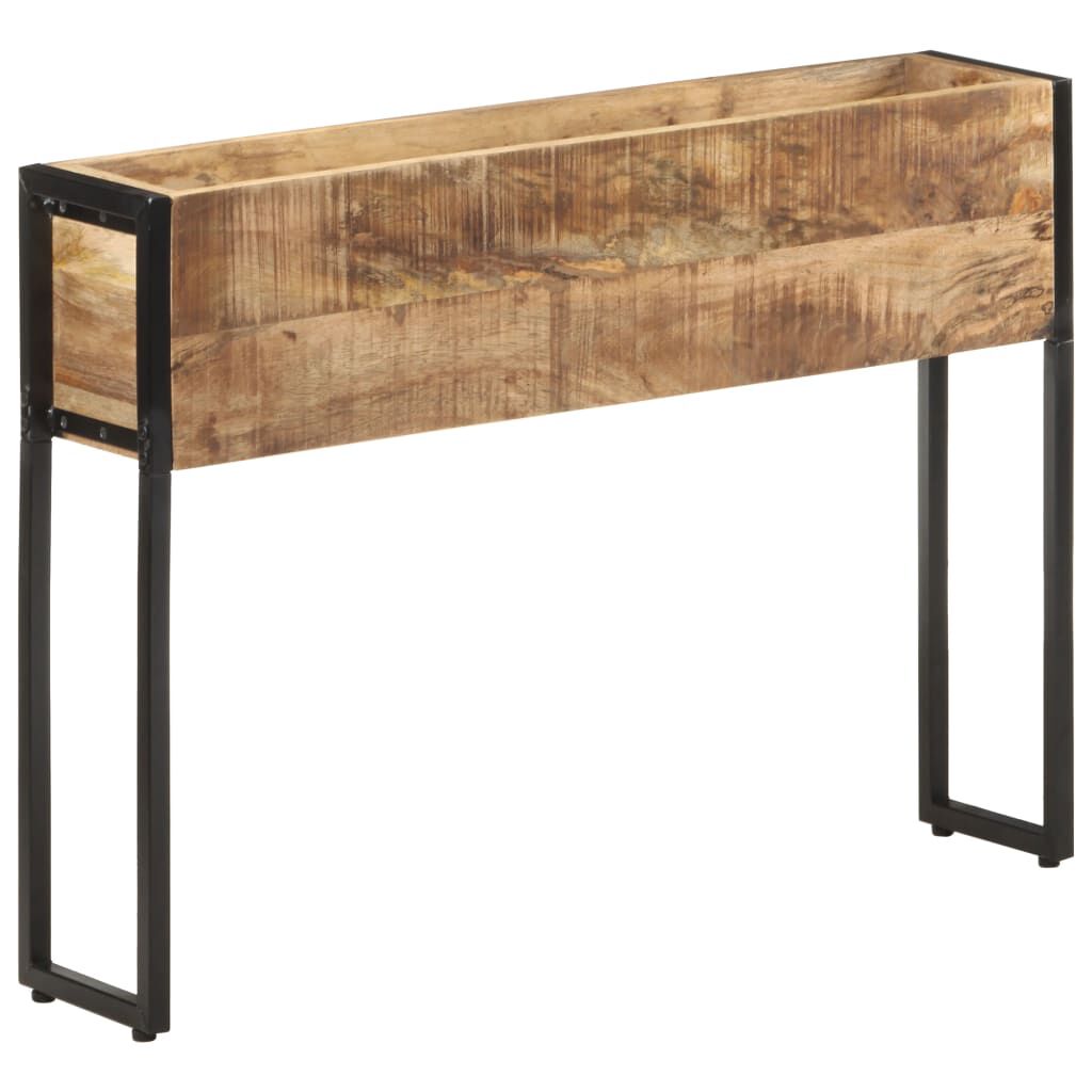 vidaXL Planter 90x20x68 cm Rough Mango Wood