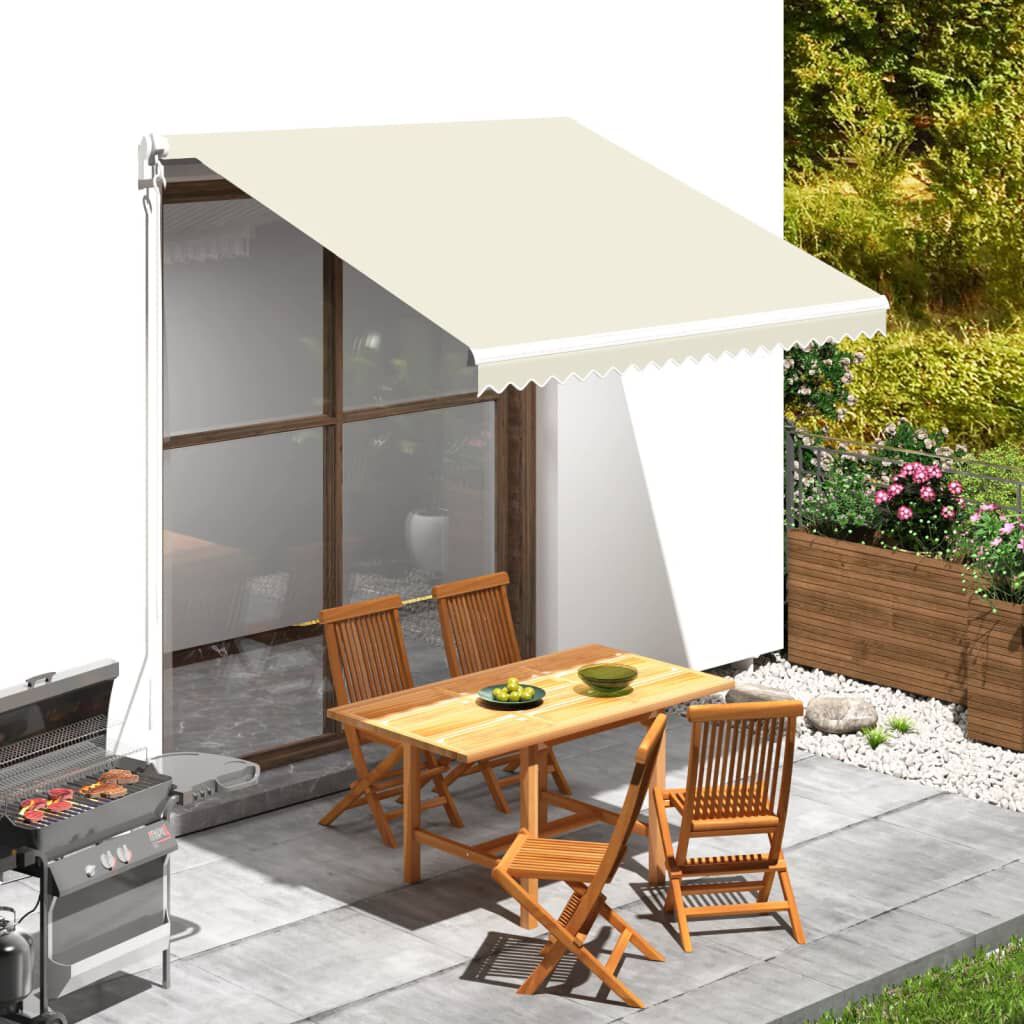 vidaXL Awning Top Sunshade Canvas Cream 300x250 cm
