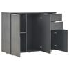 vidaXL Sideboard High Gloss Grey 107x35x80.5 cm
