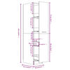 vidaXL Apothecary Cabinet White 30x42.5x150 cm Engineered Wood
