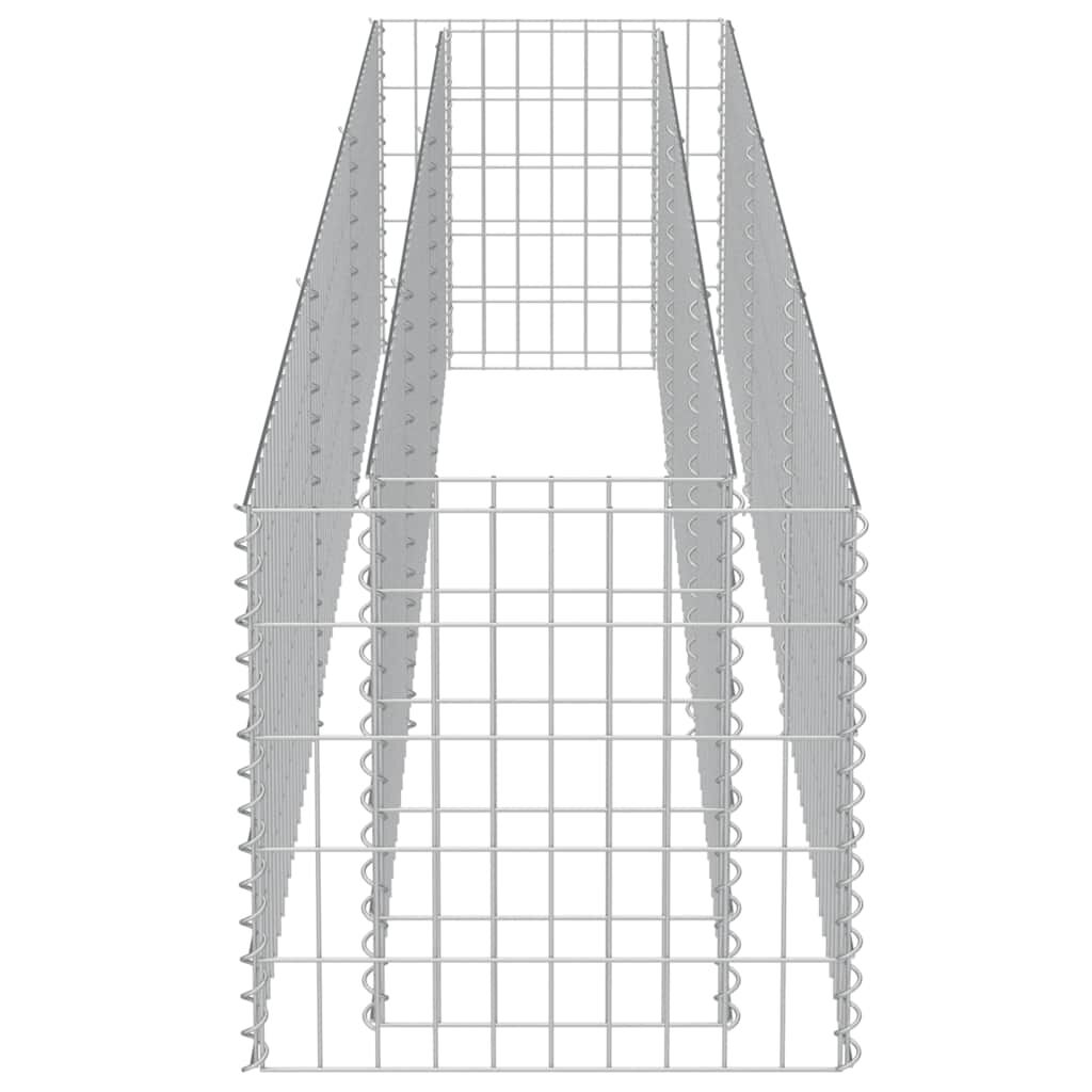 vidaXL Gabion Raised Bed Galvanised Steel 270x50x50 cm,  vidaXL Gabion Raised Bed Galvanised Steel 270x50x50 cm