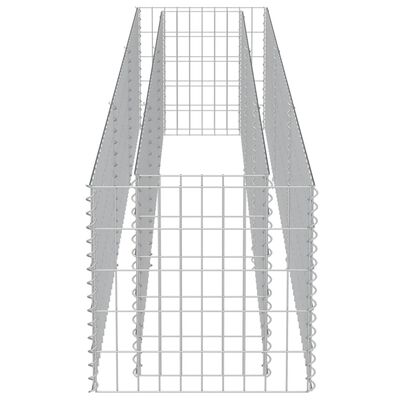 vidaXL Gabion Raised Bed Galvanised Steel 270x50x50 cm,  vidaXL Gabion Raised Bed Galvanised Steel 270x50x50 cm