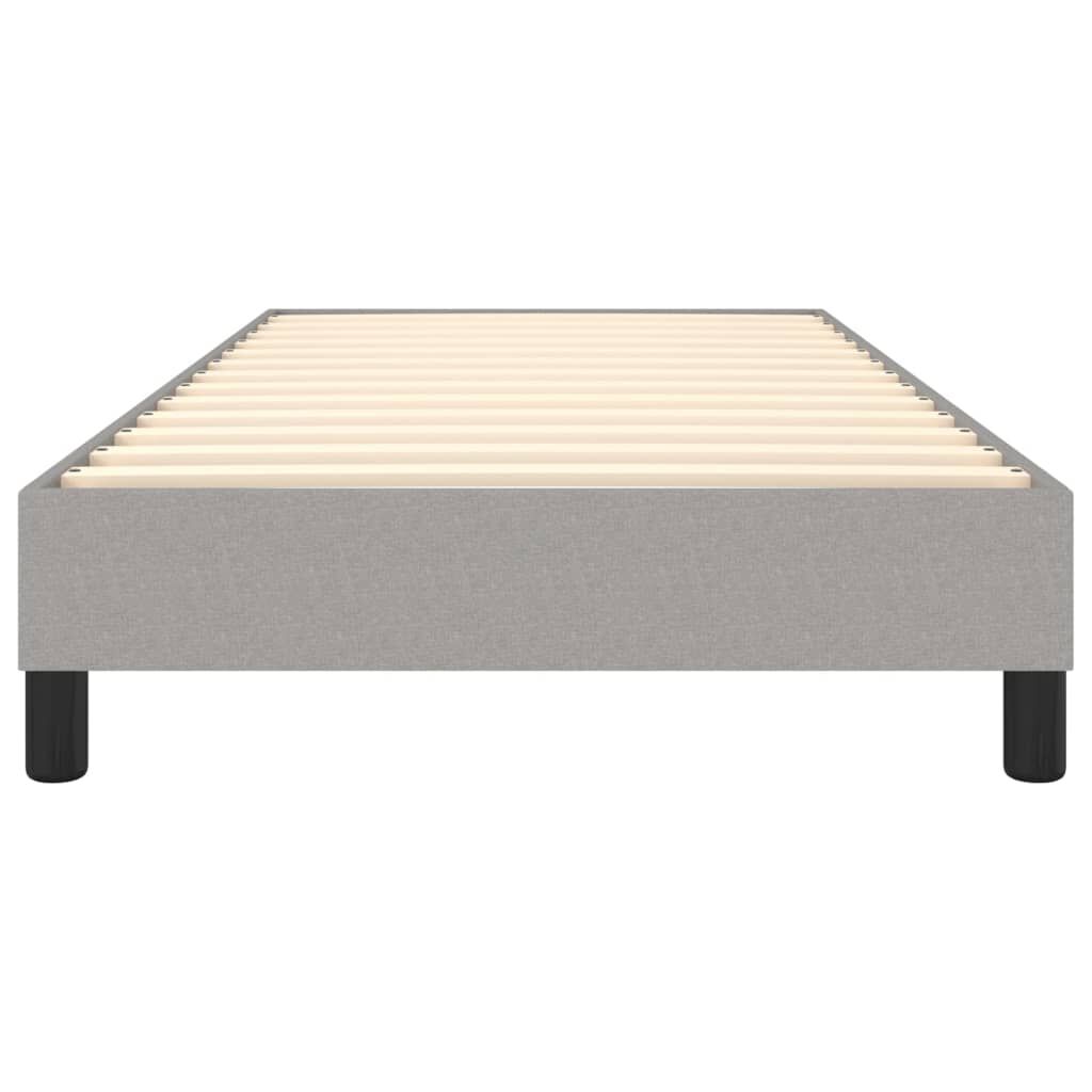 vidaXL Bed Frame without Mattress Light Grey 90x200 cm Fabric