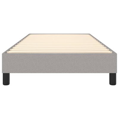 vidaXL Bed Frame without Mattress Light Grey 90x200 cm Fabric