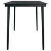 vidaXL 7 Piece Garden Dining Set with Cushions Black