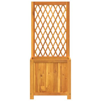 vidaXL Planter with Trellis 55x29.5x132 cm Solid Wood Acacia