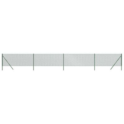 vidaXL Chain Link Fence Green 0.8x10 m