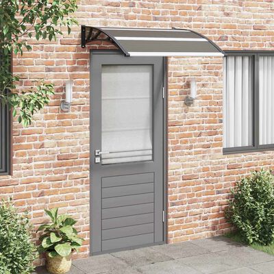 vidaXL Door Canopy Black 120x100 cm PC, brown and black vidaXL Door Canopy Black 120x100 cm PC