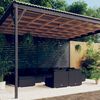 vidaXL 9 Piece Garden Lounge Set with Cushions Black Poly Rattan