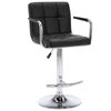vidaXL Bar Stools 2 pcs Black Faux Leather