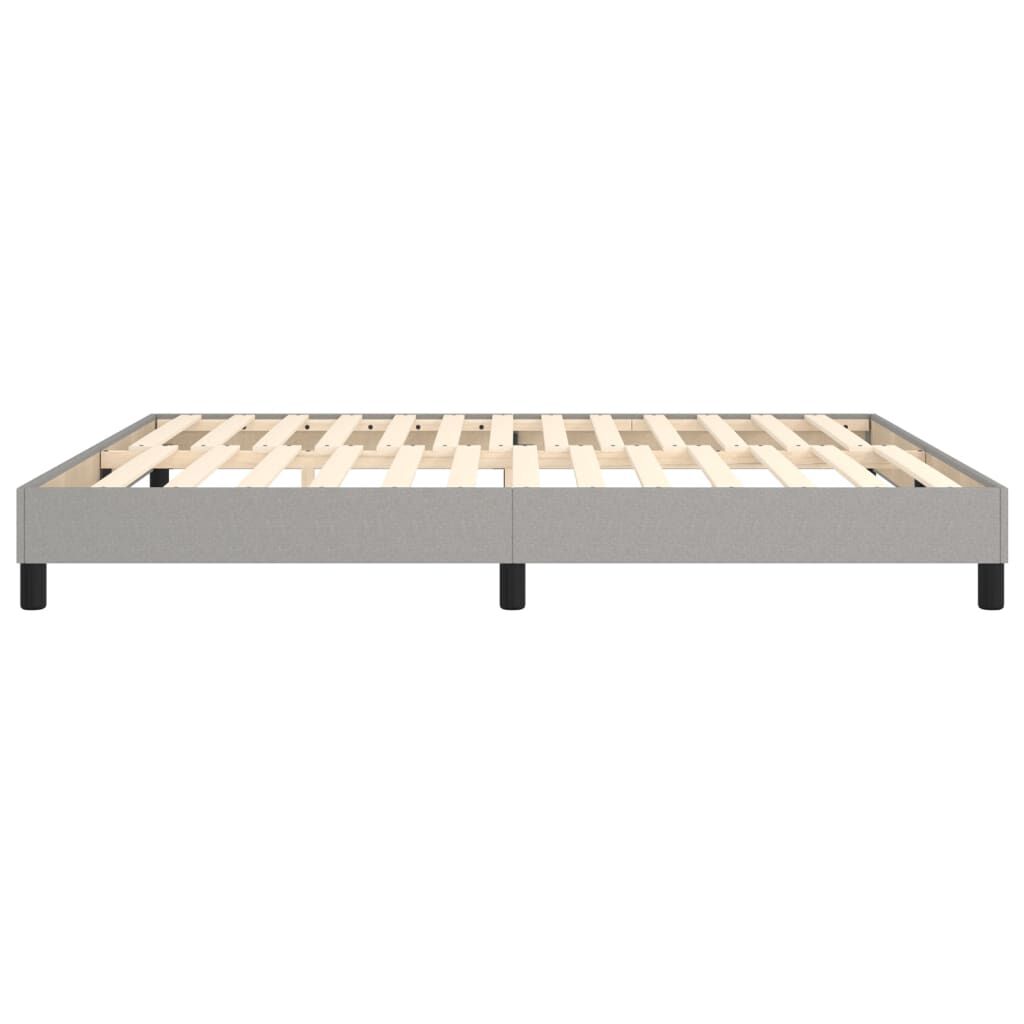 vidaXL Bed Frame without Mattress Light Grey 180x200 cm Super King Fabric
