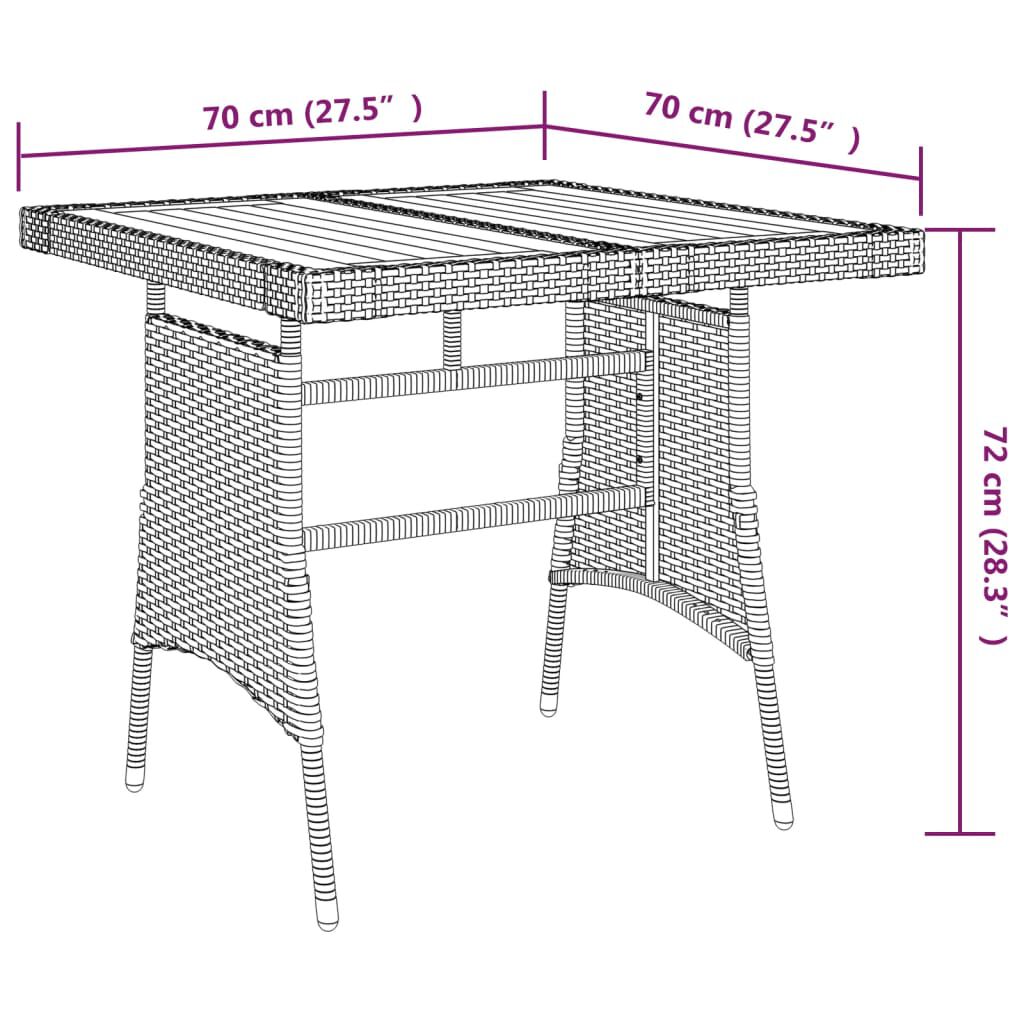 vidaXL 5 Piece Outdoor Dining Set Poly Rattan Grey