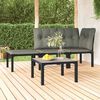 vidaXL Garden Coffee Table Grey 55x55x31 cm DPC and Steel