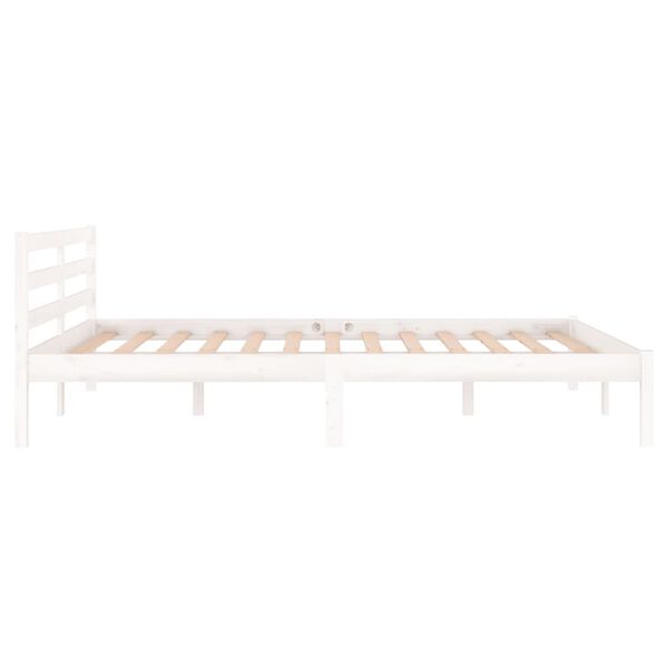 vidaXL Bed Frame without Mattress Solid Wood Pine 140x200cm White