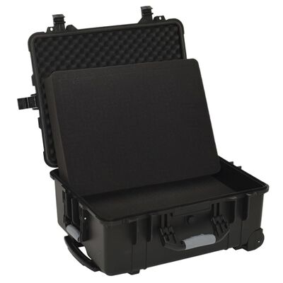 vidaXL Wheeled Flight Case Black 58x45x27 cm PP,  vidaXL Wheeled Flight Case Black 58x45x27 cm PP