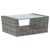 vidaXL 16 Piece Garden Lounge Set with Cushions Poly Rattan Grey
