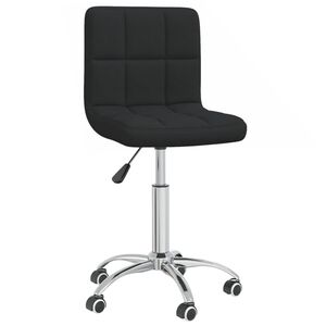 vidaXL Swivel Office Chair Black Fabric