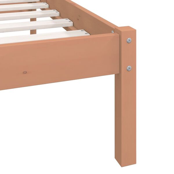 vidaXL Bed Frame without Mattress Honey Brown Solid Wood Super King Size