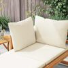 vidaXL Sun Lounger with 1 Armrest Cream White Solid Acacia Wood