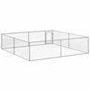 vidaXL Outdoor Dog Kennel Galvanised Steel 4x4x1 m