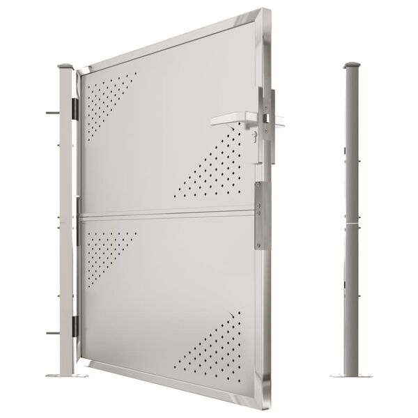 vidaXL Garden Gate 100x100 cm Stainless Steel