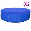 vidaXL Pool Covers 2 pcs PE Round 540 cm 90 g/m&sup2;