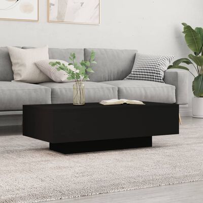 vidaXL Coffee Table Black 100x49.5x31 cm Engineered Wood, black vidaXL Coffee Table Black 100x49.5x31 cm Engineered Wood