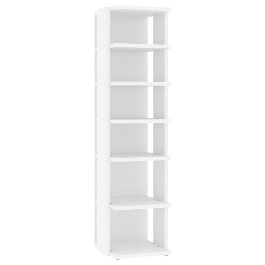 vidaXL Shoe Cabinet White 27.5x27x102 cm Engineered Wood