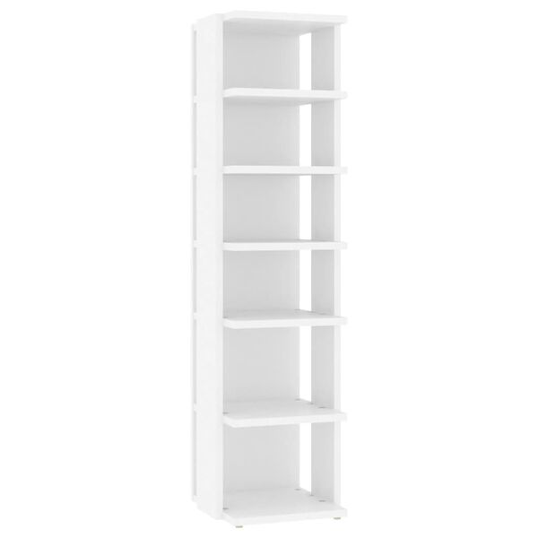 vidaXL Shoe Cabinet White 27.5x27x102 cm Engineered Wood