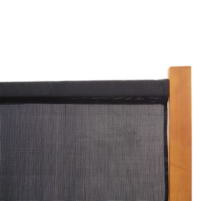 vidaXL 3-Panel Room Divider Black 210x180 cm