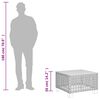 vidaXL Garden Table Grey 55x55x36 cm Poly Rattan Acacia Wood