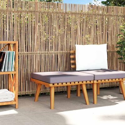 vidaXL Garden Footstool with Cushion 60x60x29 cm Solid Acacia Wood,  vidaXL Garden Footstool with Cushion 60x60x29 cm Solid Acacia Wood