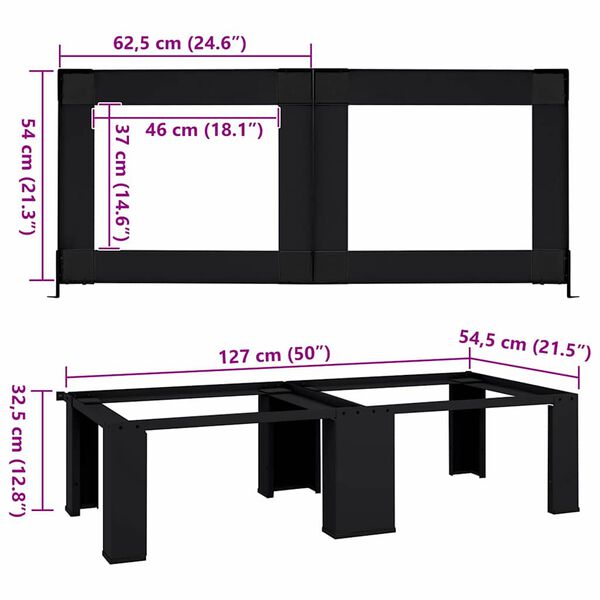 vidaXL Double Washing and Drying Machine Pedestal White