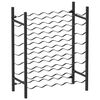 vidaXL Wine Rack for 48 Bottles Black Metal