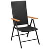 vidaXL 9 Piece Garden Dining Set Black and Brown