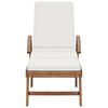 vidaXL Sun Loungers with Cushions 2 pcs Solid Teak Wood Cream