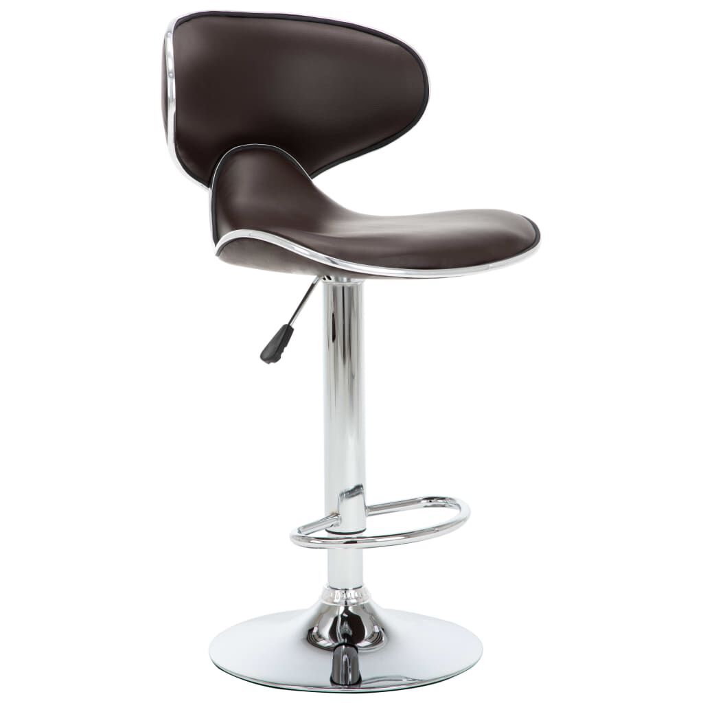 vidaXL Bar Stools 2 pcs Brown Faux Leather