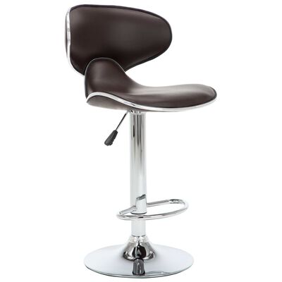 vidaXL Bar Stools 2 pcs Brown Faux Leather, brown vidaXL Bar Stools 2 pcs Brown Faux Leather