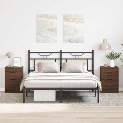 vidaXL Bedside Cabinets 2 pcs Brown Oak 38x35x56 cm Engineered Wood, brown oak vidaXL Bedside Cabinets 2 pcs Brown Oak 38x35x56 cm Engineered Wood